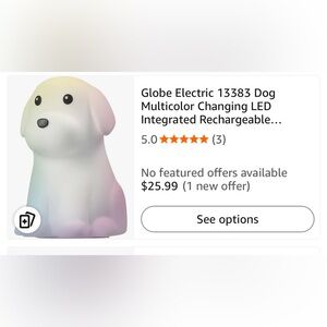 Battery operated Color-Changing LED Dog 
Children’s Night light
8 changing color